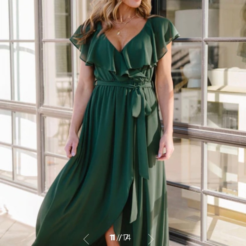Beautiful Evergreen Maxi Dress
